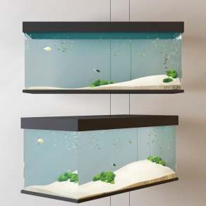 现代鱼缸水族3D模型下载